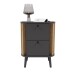 Nachtkommode >Pure< in grau - 45x60x33cm (BxHxT)