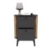 Nachtkommode >Pure< in grau - 45x60x33cm (BxHxT)