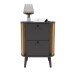 Nachtkommode >Pure< in grau - 45x60x33cm (BxHxT)