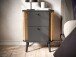 Nachtkommode >Pure< in grau - 45x60x33cm (BxHxT)