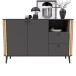 Sideboard >Pure< in grau - 138x87,5x40cm (BxHxT)