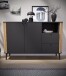 Sideboard >Pure< in grau - 138x87,5x40cm (BxHxT)