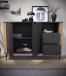 Sideboard >Pure< in grau - 138x87,5x40cm (BxHxT)