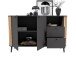 Sideboard >Pure< in grau - 138x87,5x40cm (BxHxT)