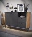 Sideboard >Pure< in grau - 138x87,5x40cm (BxHxT)