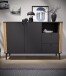 Sideboard >Pure< in grau - 138x87,5x40cm (BxHxT)