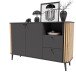 Sideboard >Pure< in grau - 138x87,5x40cm (BxHxT)