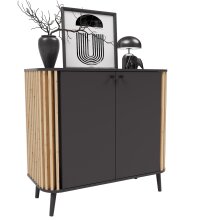 Kommode >Pure< in grau - 92x87,5x40cm (BxHxT)