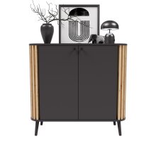 Kommode >Pure< in grau - 92x87,5x40cm (BxHxT)