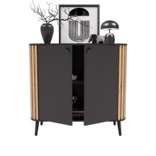 Kommode >Pure< in grau - 92x87,5x40cm (BxHxT)