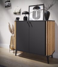 Kommode >Pure< in grau - 92x87,5x40cm (BxHxT)