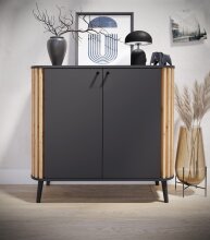 Kommode >Pure< in grau - 92x87,5x40cm (BxHxT)