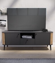 Lowboard >Pure< in grau - 138x50x40cm (BxHxT)