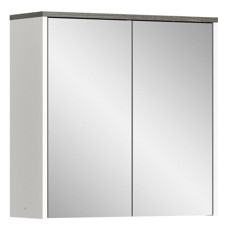 Badezimmerspiegelschrank >Los Angeles< in weiß/spiegel - 60x60x21cm (BxHxT)