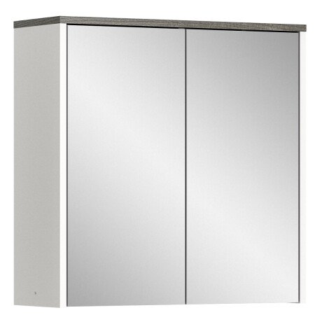 Badezimmerspiegelschrank >Los Angeles< in weiß/spiegel - 60x60x21cm (BxHxT)