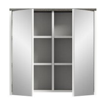 Badezimmerspiegelschrank >Los Angeles< in weiß/spiegel - 60x60x21cm (BxHxT)