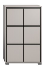 Schuhkommode >Jaru< in grau - 65x103x37cm (BxHxT)
