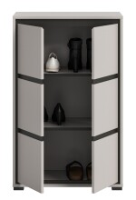 Schuhkommode >Jaru< in grau - 65x103x37cm (BxHxT)