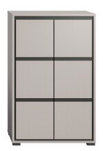 Schuhkommode >Jaru< in grau - 65x103x37cm (BxHxT)