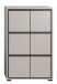 Schuhkommode >Jaru< in grau - 65x103x37cm (BxHxT)