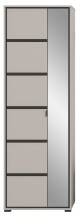 Garderobenschrank >Jaru< in grau - 65x196x37cm (BxHxT)