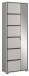 Garderobenschrank >Jaru< in grau - 65x196x37cm (BxHxT)
