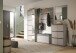 Garderobenschrank >Jaru< in grau - 65x196x37cm (BxHxT)