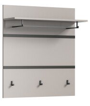 Garderobenpaneel >Jaru< in grau - 85x93x25cm (BxHxT)