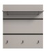 Garderobenpaneel >Jaru< in grau - 85x93x25cm (BxHxT)