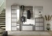 Garderobenpaneel >Jaru< in grau - 85x93x25cm (BxHxT)