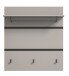 Garderobenpaneel >Jaru< in grau - 85x93x25cm (BxHxT)
