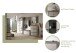 Garderobenpaneel >Jaru< in grau - 85x93x25cm (BxHxT)