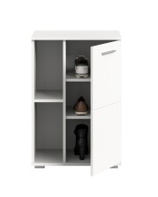Schuhkommode >Prego< in weiß/weiß hochglanz - 55x79x37cm (BxHxT)