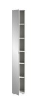 Badezimmerspiegelschrank >Prego< in weiß/weiß hochglanz - 30x191x37cm (BxHxT)