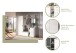 Badezimmerspiegelschrank >Prego< in weiß/weiß hochglanz - 30x191x37cm (BxHxT)