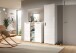 Garderobenschrank >Prego< in weiß/weiß hochglanz - 55x191x37cm (BxHxT)