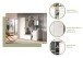 Garderobenschrank >Prego< in weiß/weiß hochglanz - 55x191x37cm (BxHxT)