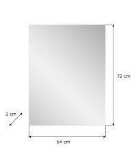 Spiegel >Prego< in weiß/spiegel - 55x71x2cm (BxHxT)