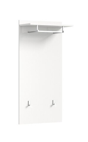 Garderobenpaneel >Prego< in weiß - 55x114x28cm (BxHxT)