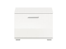 Sitzbank >Prego< in weiß/weiß hochglanz - 55x40x37cm (BxHxT)