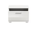 Sitzbank >Prego< in weiß/weiß hochglanz - 55x40x37cm (BxHxT)