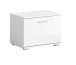Sitzbank >Prego< in weiß/weiß hochglanz - 55x40x37cm (BxHxT)