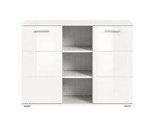 Kommode >Prego< in weiß/weiß hochglanz...