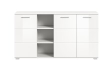 Kommode >Prego< in weiß/weiß hochglanz - 150x83x37cm (BxHxT)