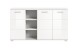 Kommode >Prego< in weiß/weiß hochglanz - 150x83x37cm (BxHxT)