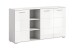 Kommode >Prego< in weiß/weiß hochglanz - 150x83x37cm (BxHxT)