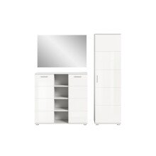 Garderoben-Set >Prego< in weiß/weiß...