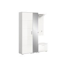 Garderoben-Set >Prego< in weiß/weiß...