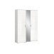 Garderoben-Set >Prego< in weiß/weiß hochglanz - 140x191x37cm (BxHxT)