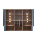 Buffetaufsatz >Dijon< in Parisian Blue Nachbildung - 163x122x38cm (BxHxT)
